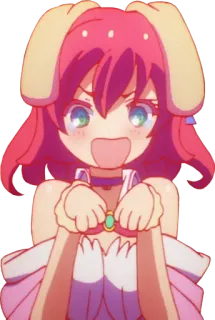 🐶 Anime, Lindo, Chica, Orejas de conejo whatsapp sticker
