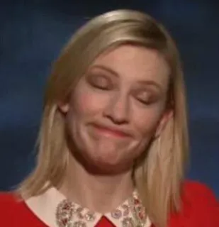 🏳‍🌈 Cate Blanchett เคต แบลนเชตต์, นักแสดง, ภาพเหมือน, คนดัง, สีหน้า telegram sticker