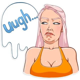 🤢 uugh... Ekel, Igitt, Genervt, Frau, Meme telegram sticker