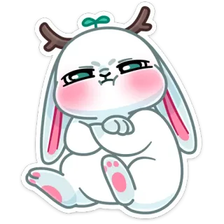 😠 coelho, animal, fofo, desenho animado, adesivo, coelhinho, chibi telegram sticker