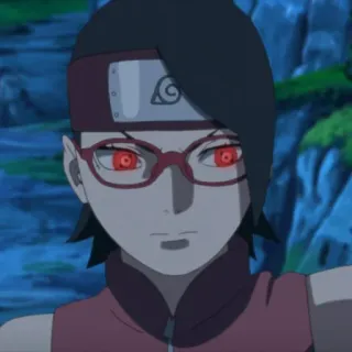 😠 Sarada Uchiha Naruto 애니메이션, 사라다, 우치하, 사륜안, 나루토, 보루토 telegram sticker