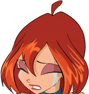 😭 Bloom Winx Club fada, desenho animado, chorando, triste, florescer, winx telegram sticker