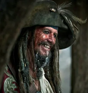 😁 Jack Sparrow Pirates of the Caribbean pirata, capitano, sparrow, film, personaggio telegram sticker