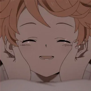 ⛓ Emma The Promised Neverland anime, manga, The Promised Neverland, Emma, lindo, feliz, sonriendo telegram sticker