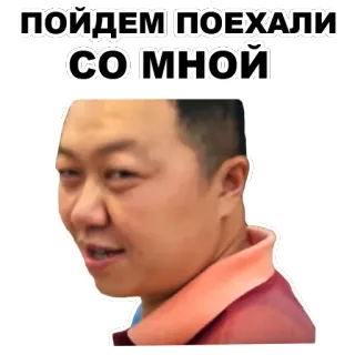😏 ПОЙДЕМ ПОЕХАЛИ СО МНОЙ telegram sticker