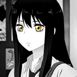 💛 Ragazza anime, Ritratto, Illustrazione, Cartone animato, Manga, Animazione telegram sticker
