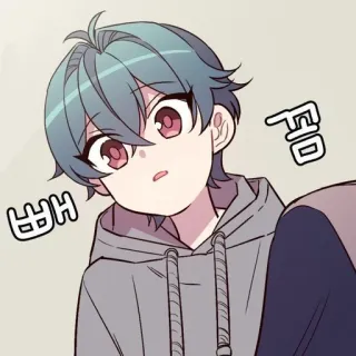 👒 뺨 꼼 动漫, 男孩, 韩语, 卡通, 帽衫 telegram sticker