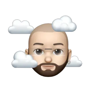 💥 Memoji, Avatar, Gesicht, Emoji, Wolken, Digitale Kunst, Cartoon, Sticker whatsapp sticker