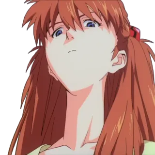 😐 Asuka Langley Soryu Neon Genesis Evangelion anime, cartoon, character, girl, evangelion, asuka telegram sticker