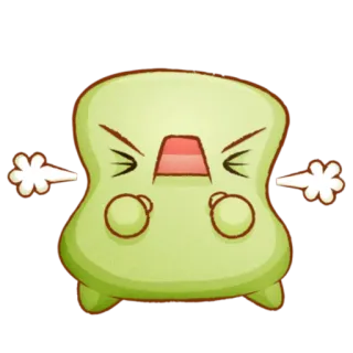 😤 โกรธ, สีเขียว, สัตว์ประหลาด, การ์ตูน, ตัวละคร telegram sticker