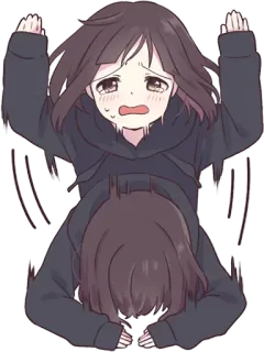😰 Anime, Fille, Pleurs, Triste, Excusant, Désespoir, Émotion telegram sticker