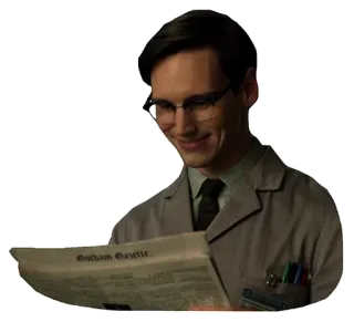 📰 Edward Nygma Gotham Gotham Gazette Эдвард Нигма, Готэм, газета, Gotham Gazette, Загадочник telegram sticker