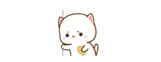 😔 gatto, triste, piangendo, carino, pesce whatsapp sticker