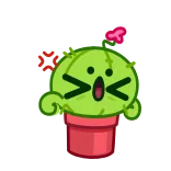 Cactus And Balloon telegram stickers