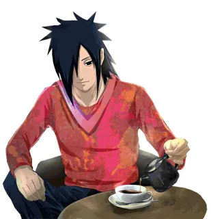☕ Madara Uchiha Naruto Anime, Naruto, Madara, Uchiha, Tee, Entspannung, Cartoon telegram sticker