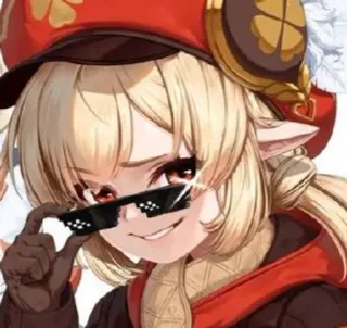 😎 Klee Genshin Impact klee, genshin impact, anime, character, gaming, sticker, deal with it, sunglasses telegram sticker