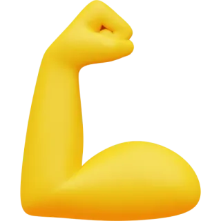 💪 Emoji, Braccio, Bicipite, Muscolo, Forza, Flessione whatsapp sticker