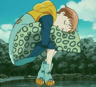✨ King The Seven Deadly Sins Anime, Fantasi, Tidur, Karakter, Raja telegram sticker