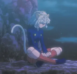 😶 Neferpitou Hunter x Hunter Anime, Chat, Humanoïde, Neferpitou, Hunter x Hunter, Personnage whatsapp sticker