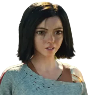 😲 Alita Alita: Battle Angel Cyborg, Mangá, Anime, Ficção científica, Robô, Battle Angel, Alita whatsapp sticker