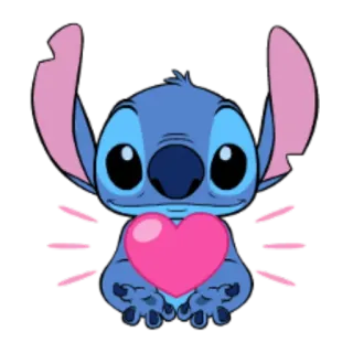 ❤️ Stitch Lilo & Stitch mignon, Disney, coeur, amour, alien telegram sticker