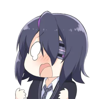 😱 anime, shocked, surprised, manga, cute, chibi, expression telegram sticker