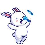 😎 Hase, Kaninchen, Süß, Tier, Cartoon telegram sticker