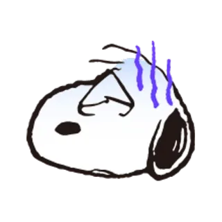🐧 Snoopy スヌーピー, 疲れ, 漫画, ピーナッツ telegram sticker