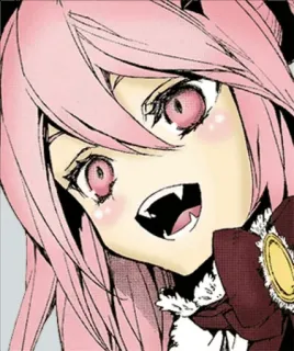😍 Anime, Vampir, Pinke Haare, Manga, Süß telegram sticker