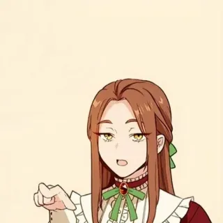 😒 woman, anime, red hair, girl, cartoon, character telegram sticker