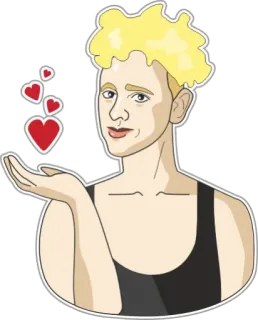 ❤️ cuore, amore, cartone animato, personaggio, adesivo, romanzo telegram sticker