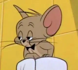 😐 Jerry Tom and Jerry cartoon, mouse, funny, cute, animation telegram sticker