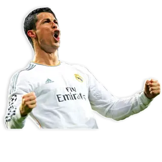 😮 Cristiano Ronaldo foot, athlète, football, célébration, sport whatsapp sticker