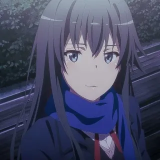 🫓 Yukino Yukinoshita My Teen Romantic Comedy SNAFU อนิเมะ, ผู้หญิง, ชุดนักเรียน, น่ารัก, การ์ตูน whatsapp sticker