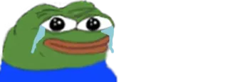 😌 Pepe the Frog pepe, frog, crying, meme, sad telegram sticker