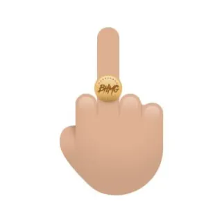 🖕 BANG middle finger, offensive gesture, hand, ring, BANG, emoji telegram sticker