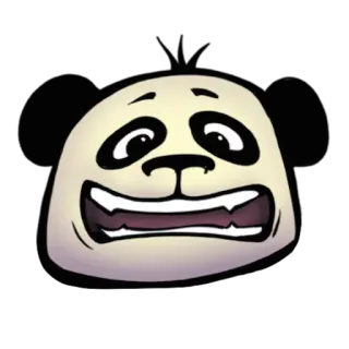 🙃 Panda, Cartoon, Dier, Beer, Gezicht telegram sticker