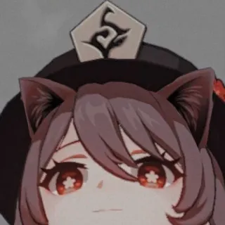 🥀 Hu Tao Genshin Impact Anime, Hu Tao, Genshin Impact, Katzenohren telegram sticker