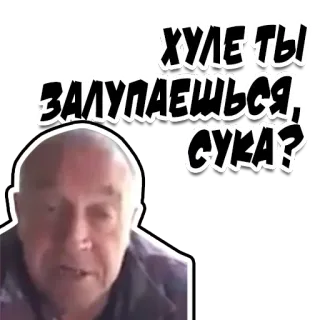 🤨 ХУЛЕ ТЫ ЗАЛУПАЕШЬСЯ, СУКА? ofensivo, bravo, russo telegram sticker