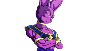 😏 Beerus Dragon Ball anime, purple, god of destruction, cat, beerus telegram sticker