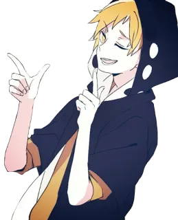😎 anime, hoodie, character, pose, drawing, manga telegram sticker