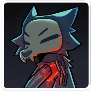 💓 đầu lâu, chó sói, hoạt hình, kinh dị, quái vật, sinh vật telegram sticker