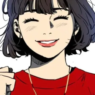 🌟 Anime, Ragazza, Felice, Sorriso, Carino telegram sticker