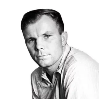 ☹️ Yuri Gagarin Yuri Gagarin, cosmonaut, Soviet Union, space, astronaut, first man in space telegram sticker