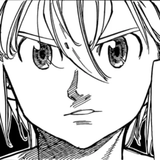 😠 Meliodas Seven Deadly Sins anime, manga, meliodas, seven deadly sins, character, serious, close up telegram sticker