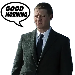 🛏 GOOD MORNING buongiorno, saluto, uomo, abito telegram sticker