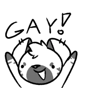 🏳️‍🌈 zwierzę, słodki, szczęśliwy, kreskówka, naklejka telegram sticker