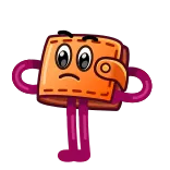 ☹️ portfel, kreskówka, pieniądze, finanse, postać telegram sticker