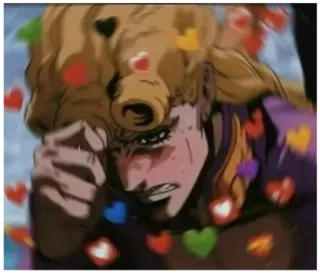 ❤️ Giorno Giovanna JoJo's Bizarre Adventure Anime, Jojo, Giorno, Coeurs, Amour telegram sticker
