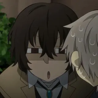 ✨ Dazai Osamu Bungo Stray Dogs อนิเมะ, Bungo Stray Dogs, ดาไซ โอซามุ, ตลก, ตกใจ telegram sticker